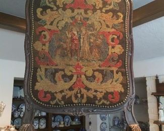 needlepoint fireplace screen