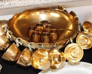 Silver plated punch bowl