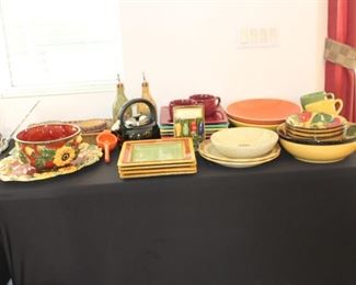 Colorful plates and bowls