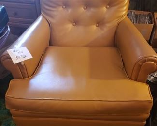 Gold sofa chairs and Ottoman
