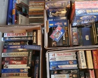 VHS, Cd's DVD's