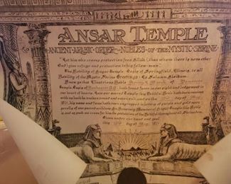 Old Ansar Temple Mason Documents