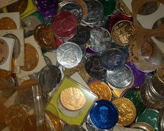 Doubloons and Mardi Gras beads