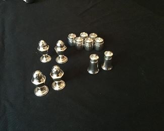 Sterling  Miniature Salt & Pepper Shakers