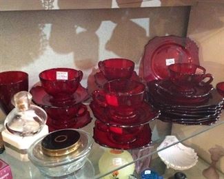 ruby red dishes