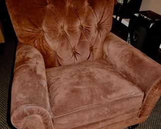 SUEDE CHAIR--ACTUALLY DARK BROWN