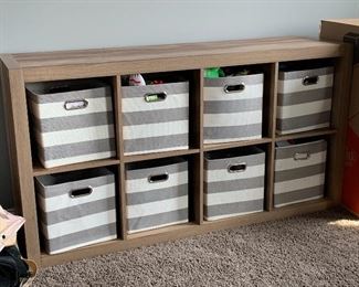Great for the laundry room, kids room, Craft, or office  cabinet with storage bins