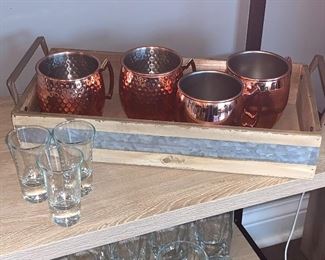 Copper mugs, great for Moscow Mules