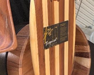 New Cutting "Surfboard" board and wooden bowl 