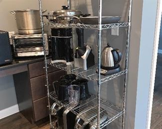 1 of 5 New rolling stainless steel shelves  and appliances 