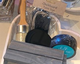 New Chalkboard craft items - boards, frames, labels, paint, and more