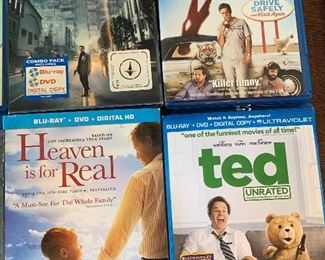 Blu Ray DVD's - new and like new 