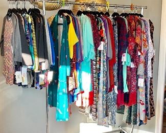 Brand New LuLaRoe clothes - Shirts, dresses, and tights - All Sizes -  Clothes racks will be available for sale.
