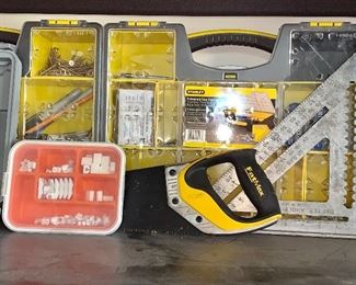 Stanley organizing box  and Fat Max saw 