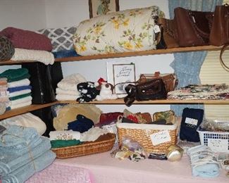 towels, blankets, 