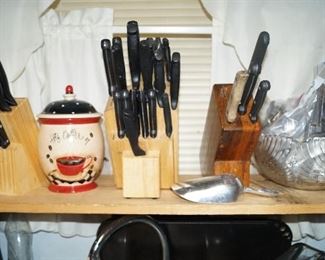 knife sets, coffee canisters