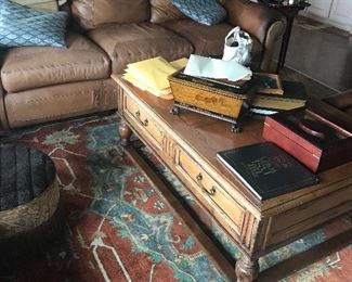 Wonderful square coffee table with drawers