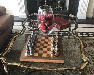 Glass coffee table