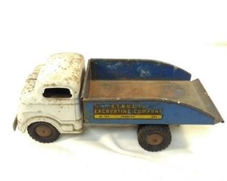 1950s Structo excavating company toy dump truck