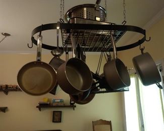 Pot rack and the kitchen is packed!!