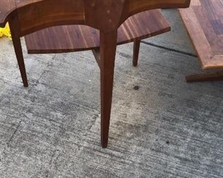 Custom made 3 legged chair. Custom made by artist Eric Winchell.  Made of teak and walnut wood using no nails ... all wood widgets. Made in 1960. 