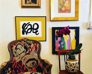 Vintage Persian Kilim Chair from 1980’s. Absolutely gorgeous. vintage art 