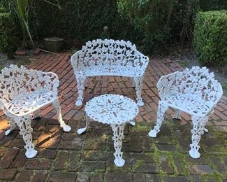 Vintage cast iron patio set