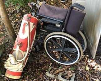 Wheel chair 
Golf cards