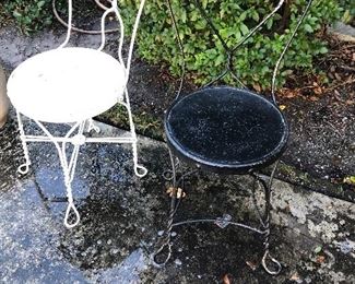 Vintage ice cream parlor chairs