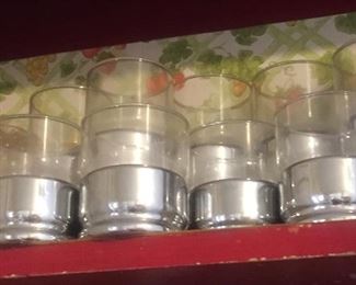 Mid century chrome glasses