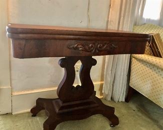 Antique mahogany Flip top Console Hall Game Table