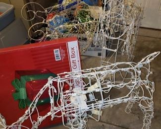 Christmas yard lighted ornaments