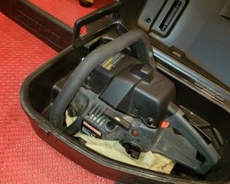 Craftsman gas powered chainsaw in case