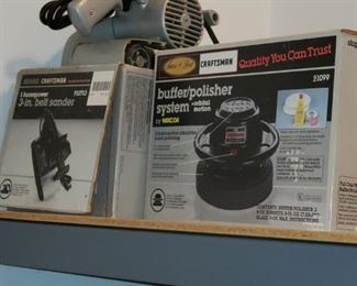 Belt sander, buffer/polisher, more