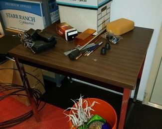 Table, misc garage items