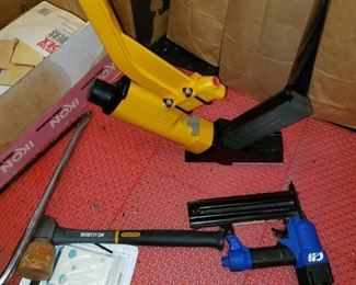 Brad nailer, Bostitch floor nailer with hammer