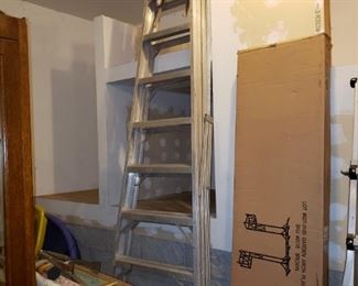 Aluminum ladder, garden arch planter