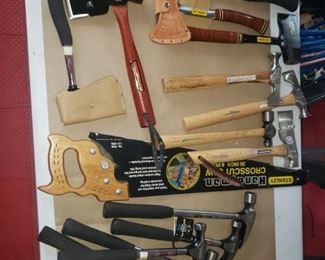 More hammers, axes, saws