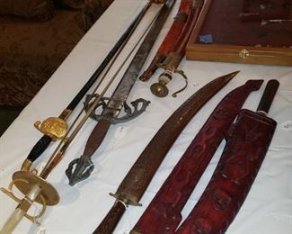 Swords and fencing collection.