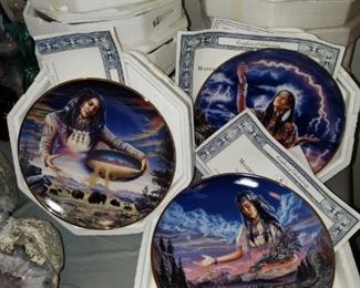 Large collection of Native American Indian plates