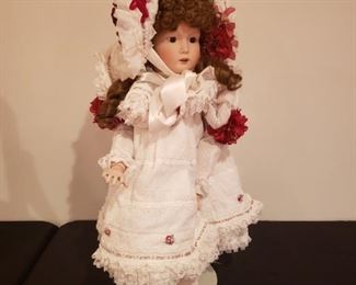 Collector doll with stand