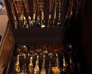 Gold plated flatware