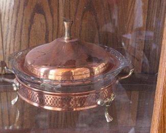 Footed Copper Serving dish