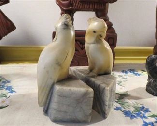 Alabaster Deco Era Bookends/SOLD