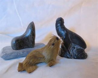 Soapstone Canadian Seal figurines