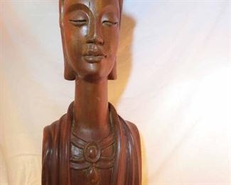 Bali/Indonesian Carved Bust. HUGE
