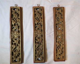 Chinese Carved Demure Panels