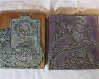 Vintage Ink Stamps.. One is Carter Baby Merry Christmas