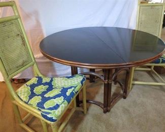 Vintage Mid Century Rattan Table