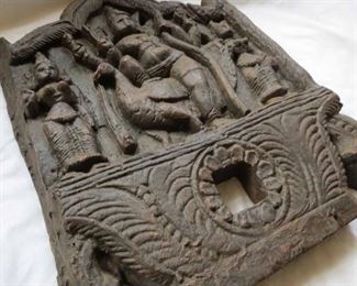 Wood Carved Hindu Wall Hanging By Broyhill